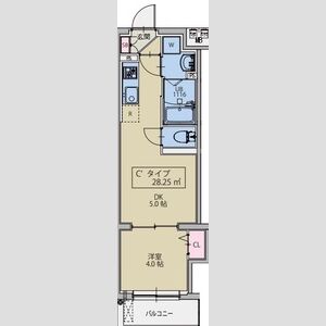 1DK 間取り図