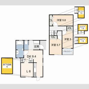 3LDK 間取り図