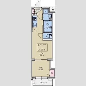 1DK 間取り図
