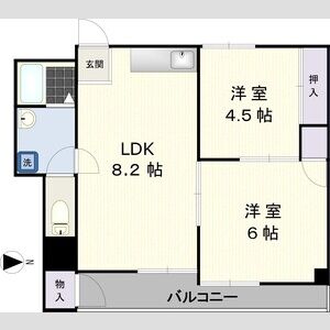 2LDK 間取り図