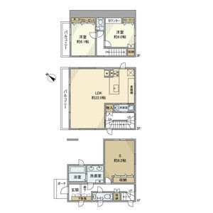 2LDK 間取り図