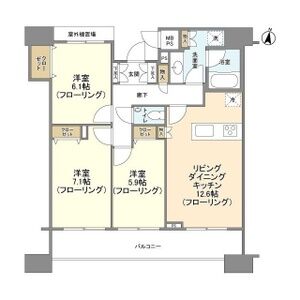 3LDK 間取り図