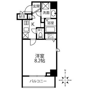 1K 間取り図