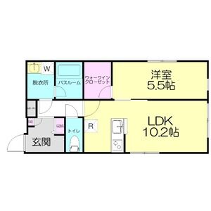 1LDK 間取り図