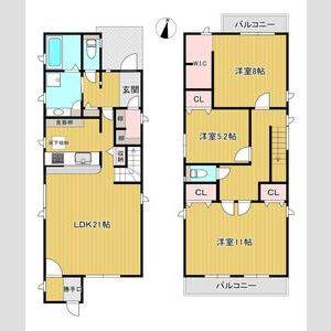 3LDK 間取り図