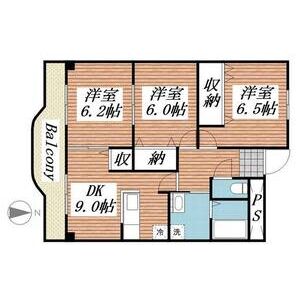 3DK 間取り図