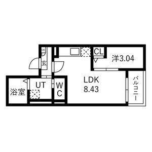 1LDK 間取り図