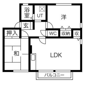 2LDK 間取り図