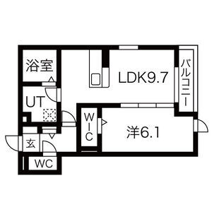 1LDK 間取り図