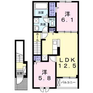 2LDK 間取り図