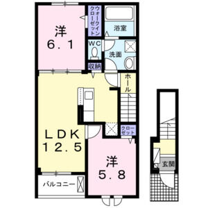 2LDK 間取り図