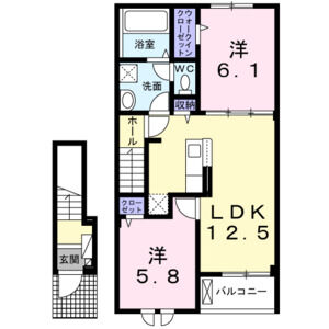 2LDK 間取り図