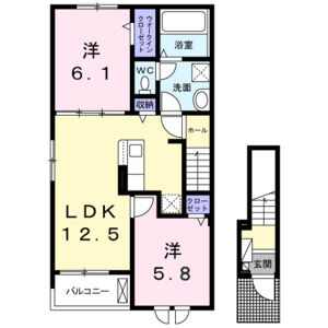 2LDK 間取り図