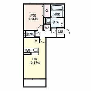 1LDK 間取り図