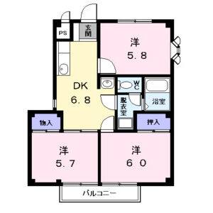 3DK 間取り図