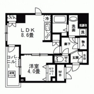 1LDK 間取り図