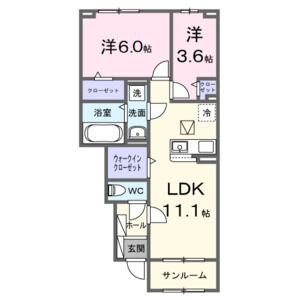 2LDK 間取り図
