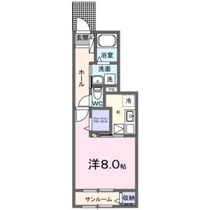 1K 間取り図