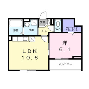 1LDK 間取り図