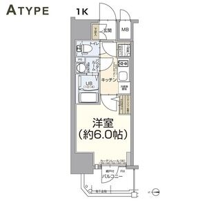 1K 間取り図