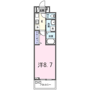 1K 間取り図