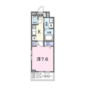 1K 間取り図
