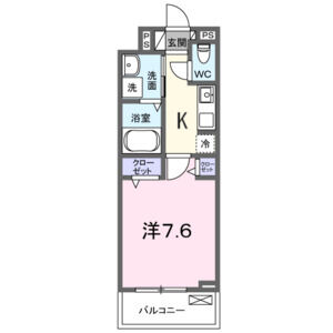 1K 間取り図