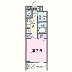 1K 間取り図