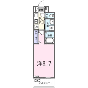 1K 間取り図