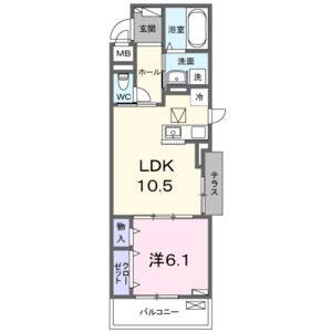1LDK 間取り図