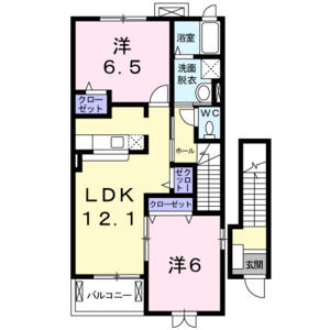 2LDK 間取り図