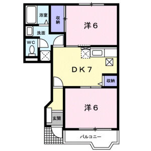 2DK 間取り図