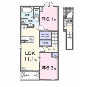 2LDK 間取り図