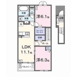 2LDK 間取り図