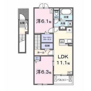 2LDK 間取り図
