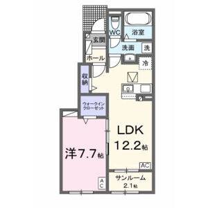 1LDK 間取り図
