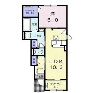 1LDK 間取り図