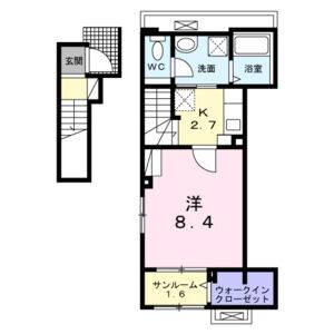 1K 間取り図