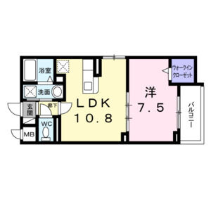 1LDK 間取り図