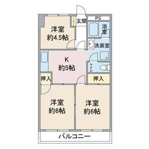 3DK 間取り図