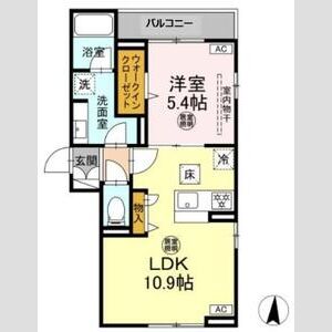 1LDK 間取り図