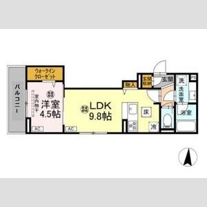 1LDK 間取り図