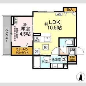 1LDK 間取り図