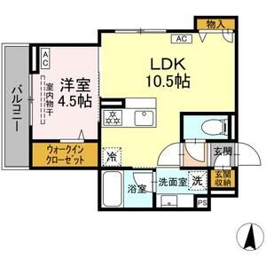 1LDK 間取り図