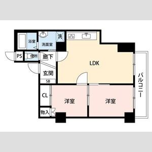 2LDK 間取り図