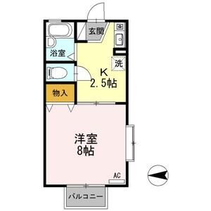 1K 間取り図