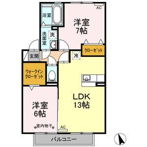 2LDK 間取り図