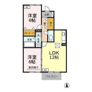 2LDK 間取り図