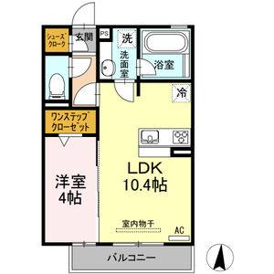 1LDK 間取り図