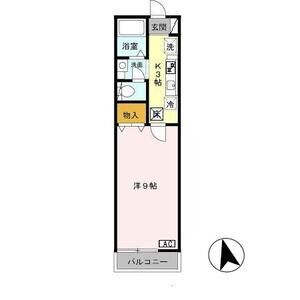 1K 間取り図